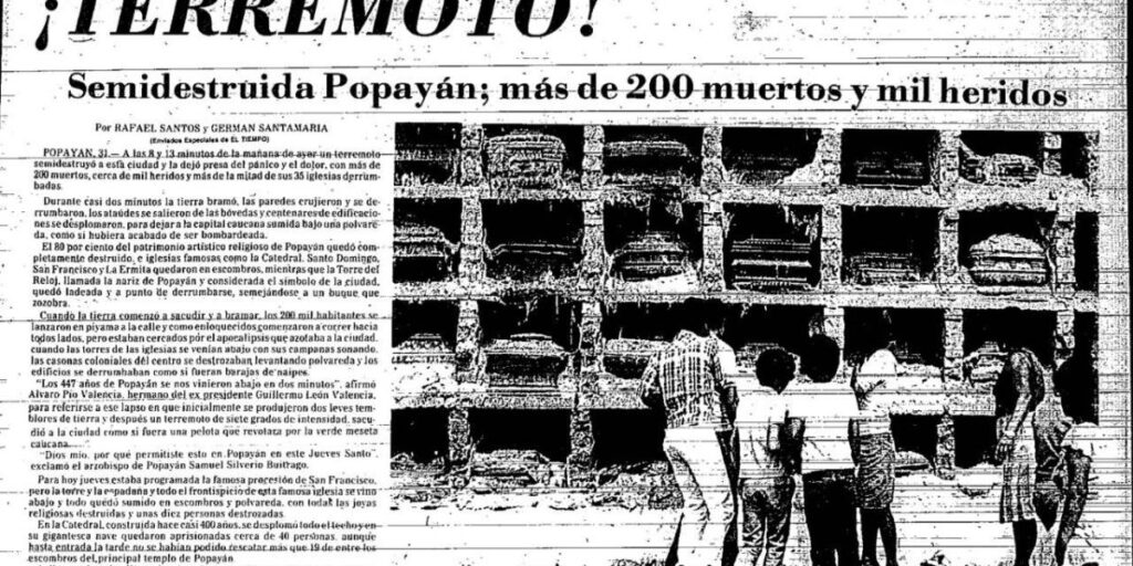 Primer titular publicado en el periódico sobre los hechos 